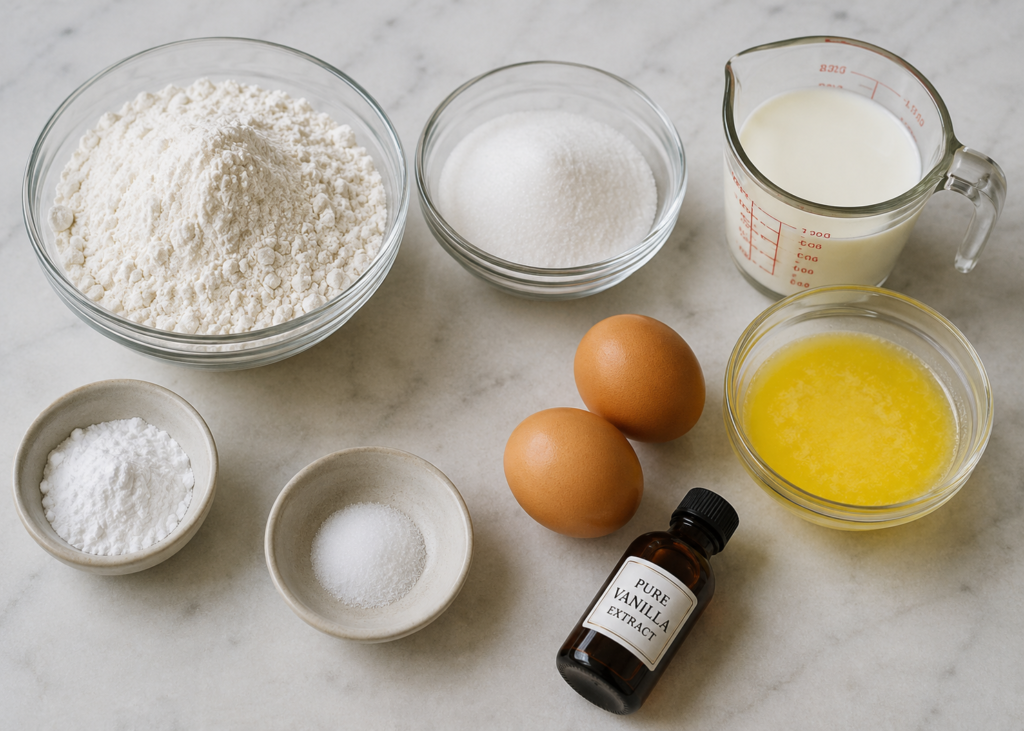 Ingredients for gluten free donuts